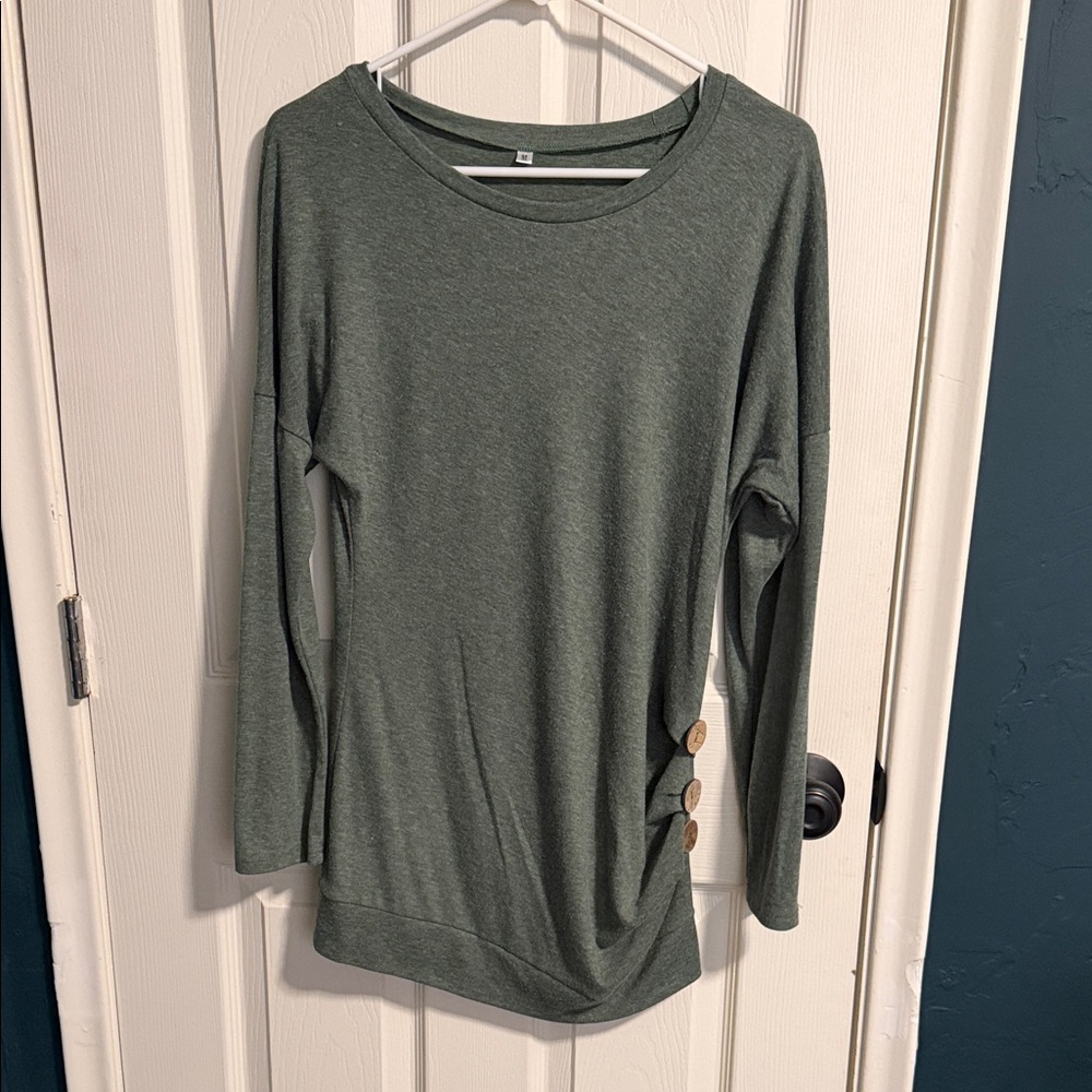 🌵Women's Sage Long Sleeve Cotton Tunic